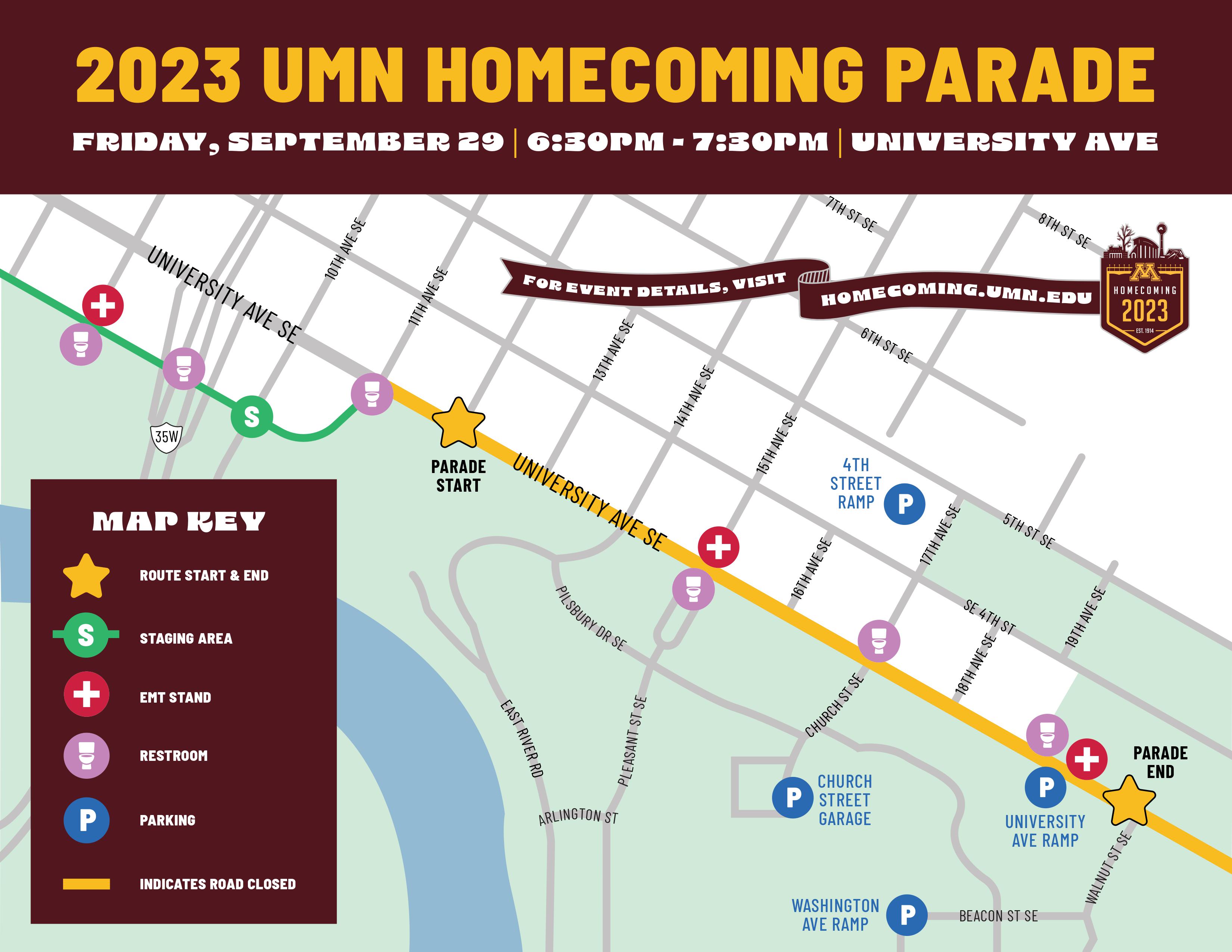 Parade route graphic